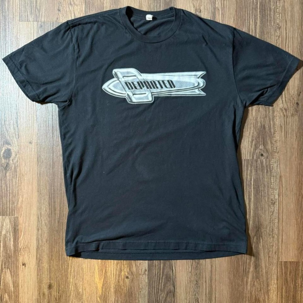 Mens Departed Movie T Shirt Graphic Print Short Sleeve Black Top